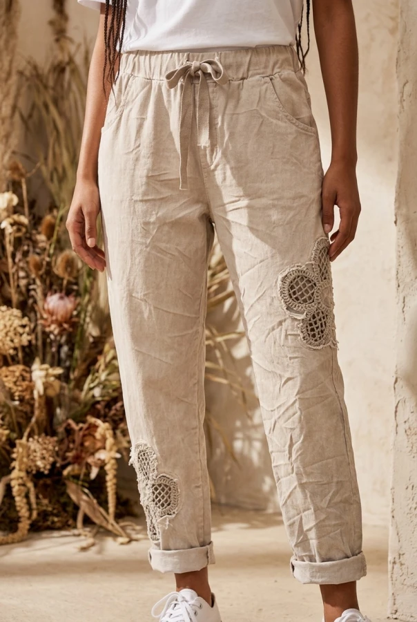 pantalon fleurs | Chez Florem