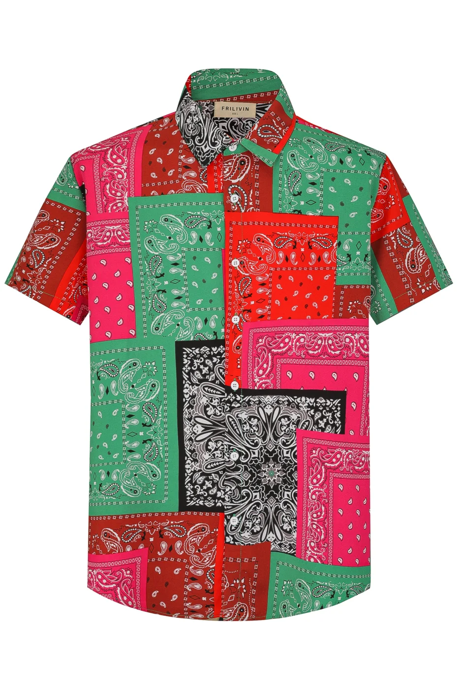 Camisa Havaiana Pachowork Green & Red 11 | Definne