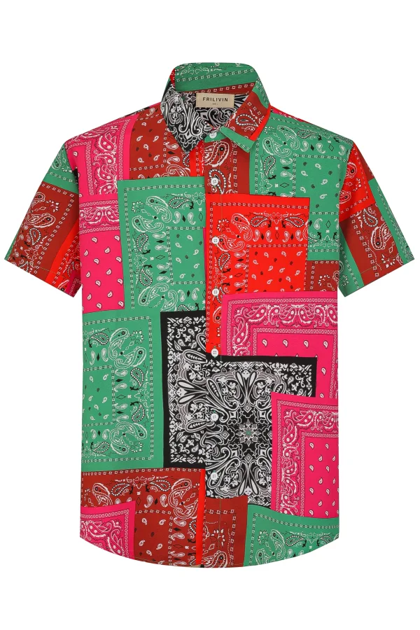 Camisa Havaiana Pachowork Green & Red 11 | Definne