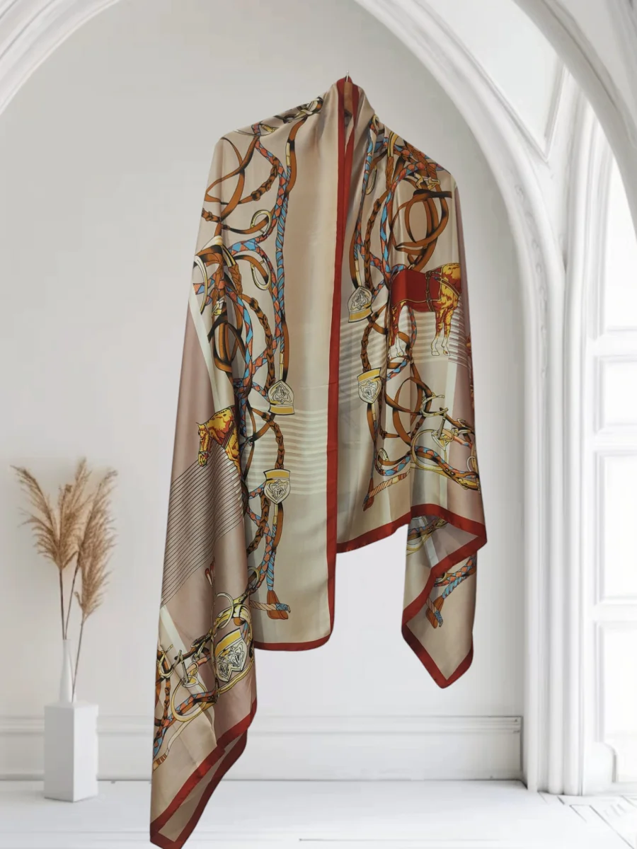 Écharpe en Soie Attelage | Les Élixirs Parfumés