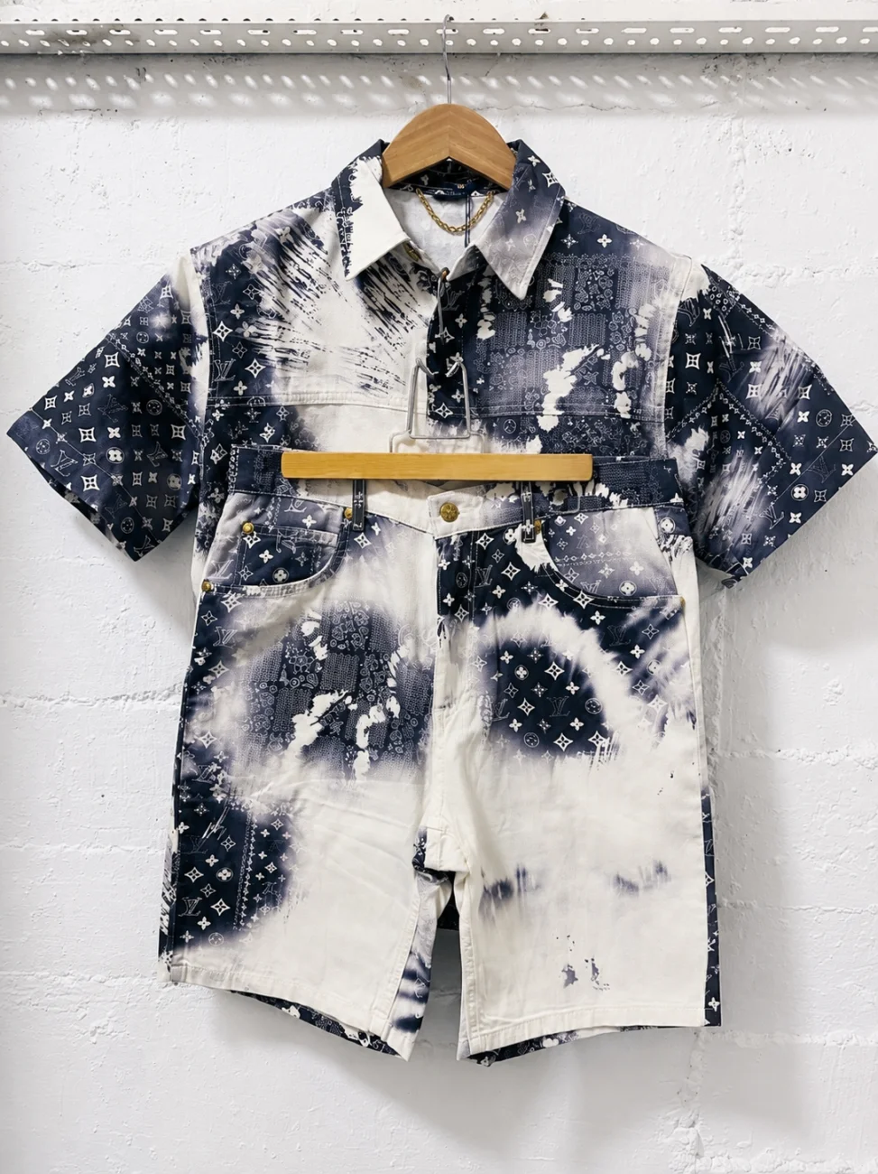 Louis Vuitton Denim Set Crafted Iconic Monogram White/Blue | 