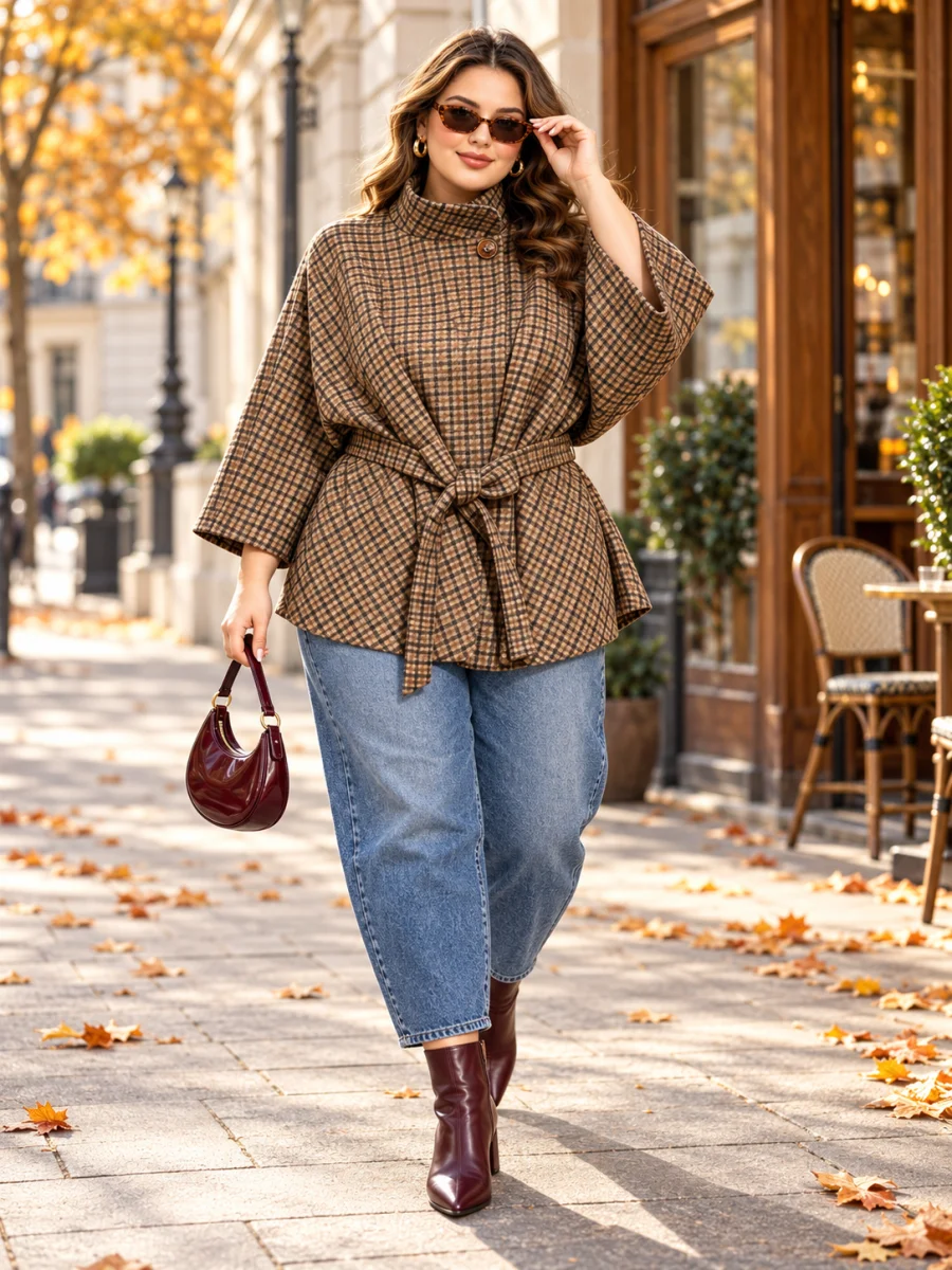PRECOMMANDE veste cape " morgane" camel 38 au 52 | Les Chics Filles by Sab