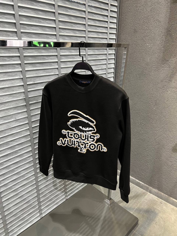 Louis Vuitton Embroidered Cotton Sweatshirt | MASSIMOLUXURYOUTLET