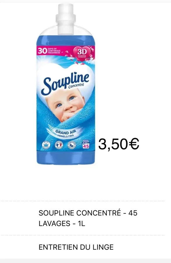 SOUPLINE CONCENTRÉ - 45 LAVAGES -  | fresh home