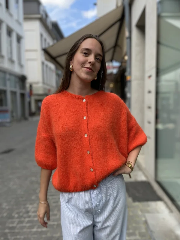 SHORT SLEEVE CARDIGAN | Salsa Color