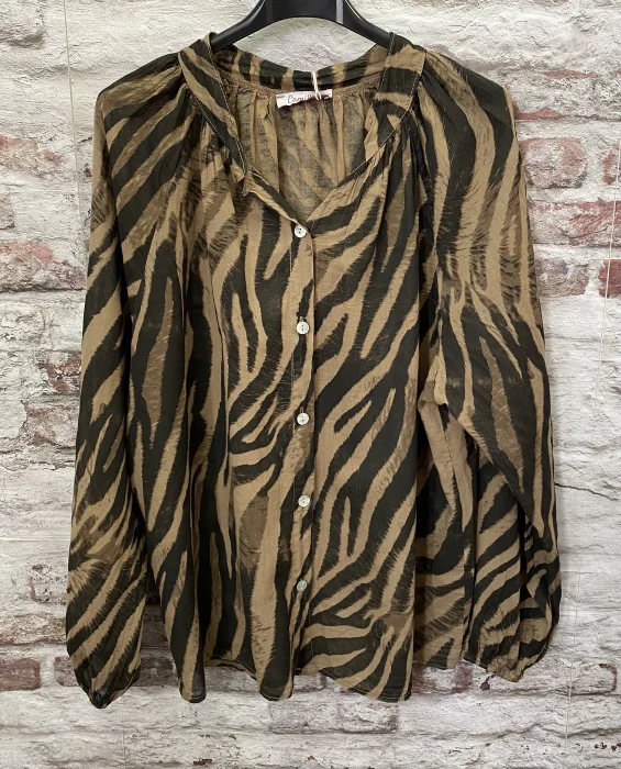 Chemise voile zèbre | Jus de coco