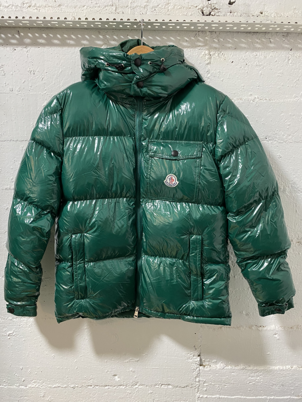Moncler Men  Down Filling Jacket Emerald Green | MASSIMOLUXURYOUTLET