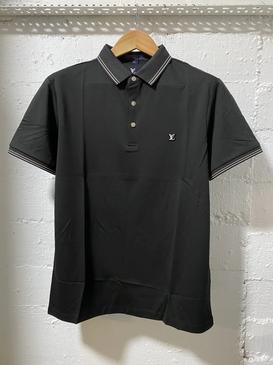 Louis Vuitton Polo Shirt Slim Fit Black  | MASSIMOLUXURYOUTLET