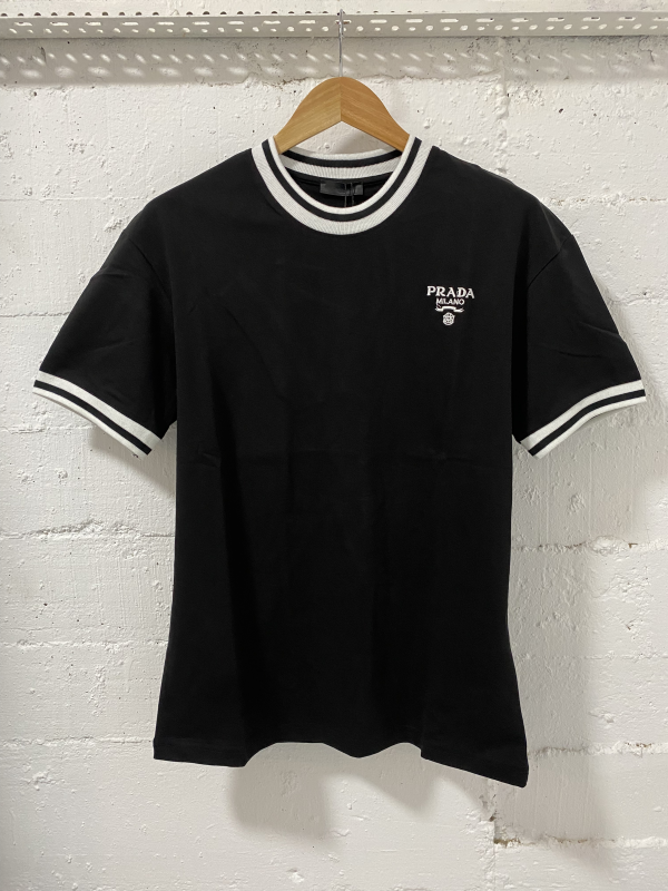 Prada Milano T-Shirt Black/White | MASSIMOLUXURYOUTLET