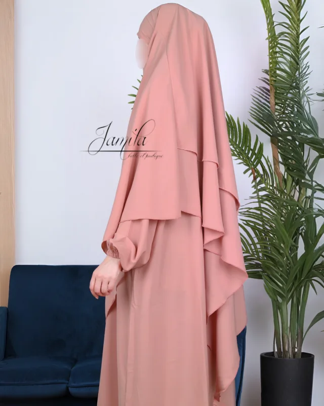KHIMAR 2 VOILES EN MICROFIBRE ROYAL – LÉGER, FLUIDE ET ÉLÉGANT | AMCOSMETIK