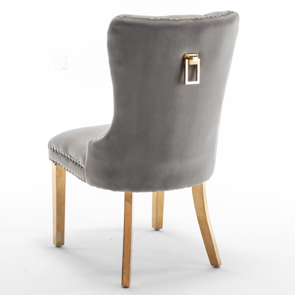 Chaise poingnee rectangle gold anthracite/Ref:5 | MULTI-AFFAIRES