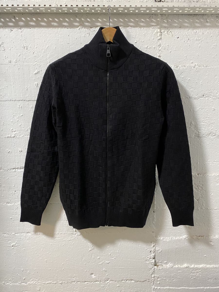 Louis Vuitton Zip Up Sweatshirt Black  | MASSIMOLUXURYOUTLET
