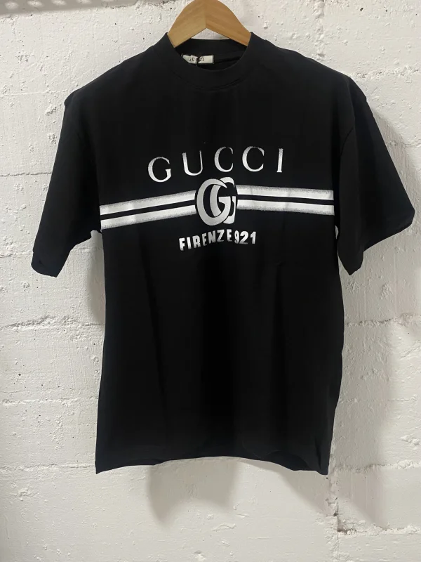 Gucci Firenze T-Shirt Black / White  | MASSIMOLUXURYOUTLET