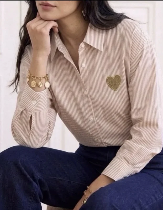 Chemise rayé coeur | Jus de coco