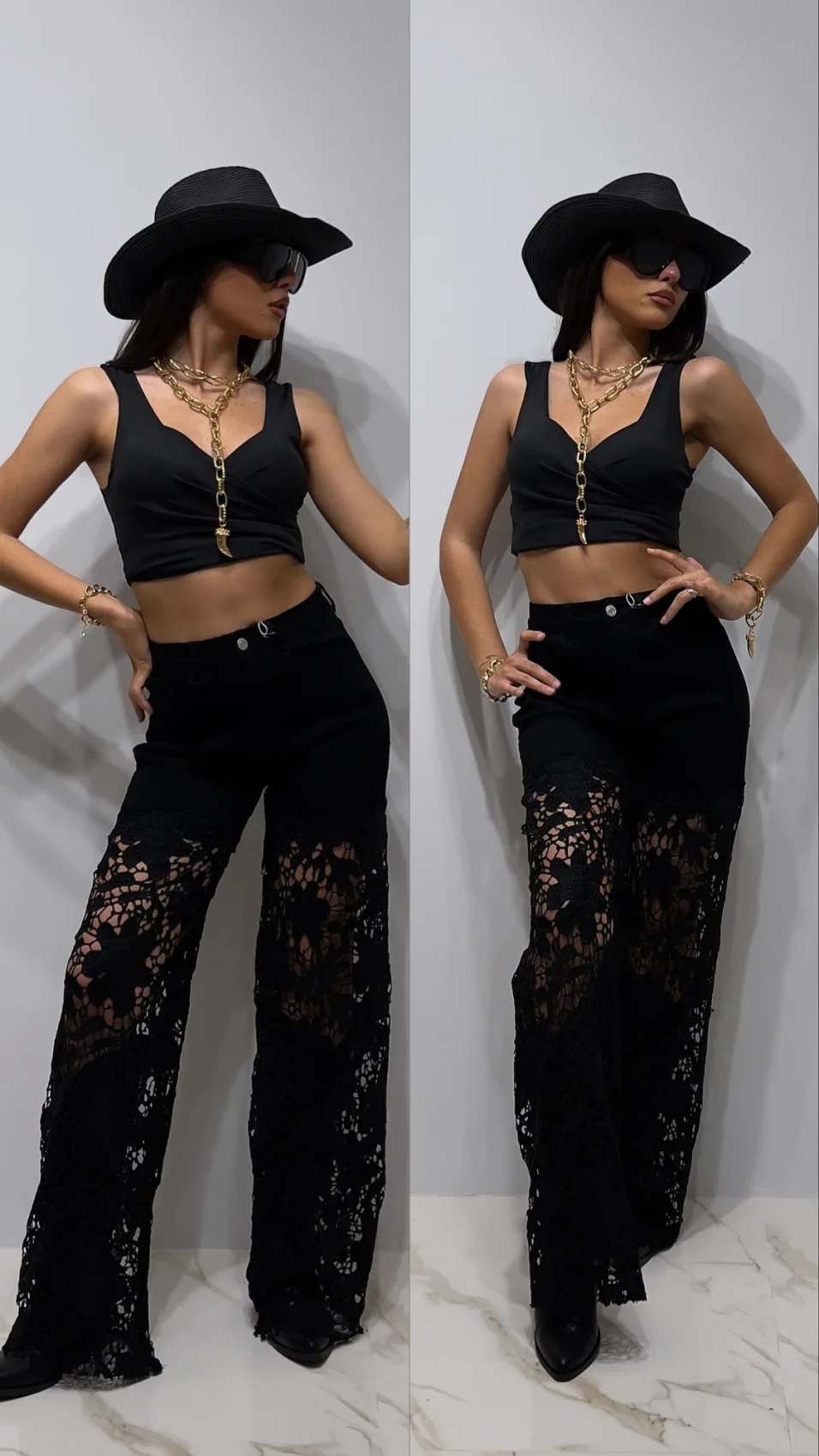 Panta Jeans pizzo  | ELIS MODA