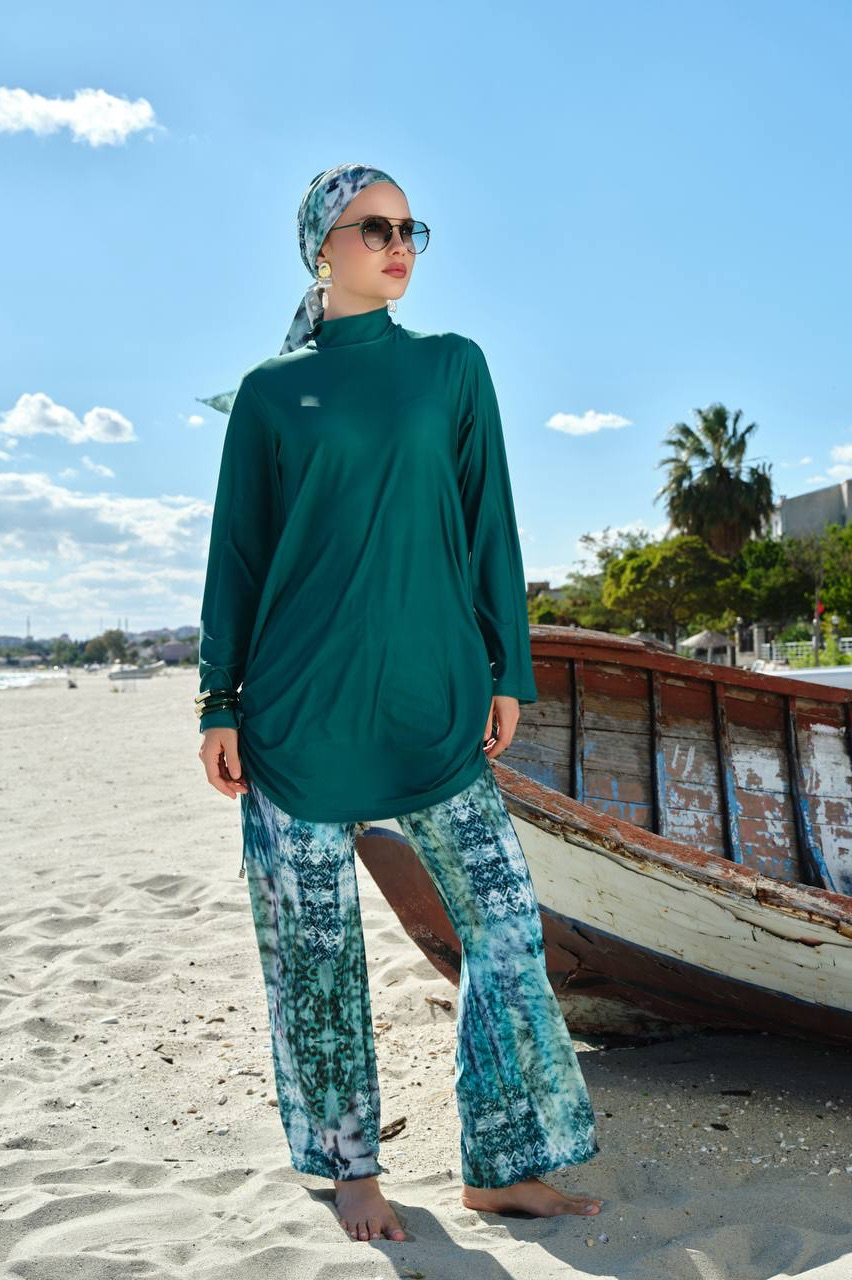 Burkini Minala Imprimé Émeraude | CasaZaz