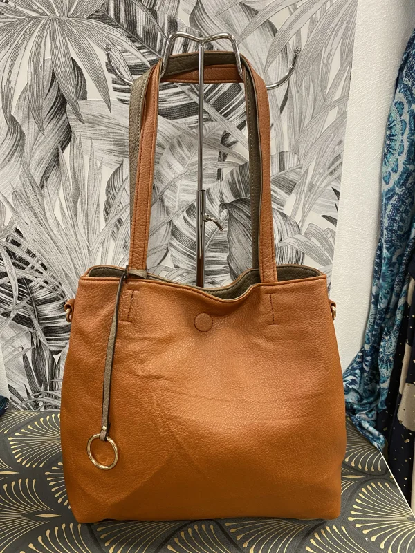 Sac reversible taupe et rouille  | Jus de coco 