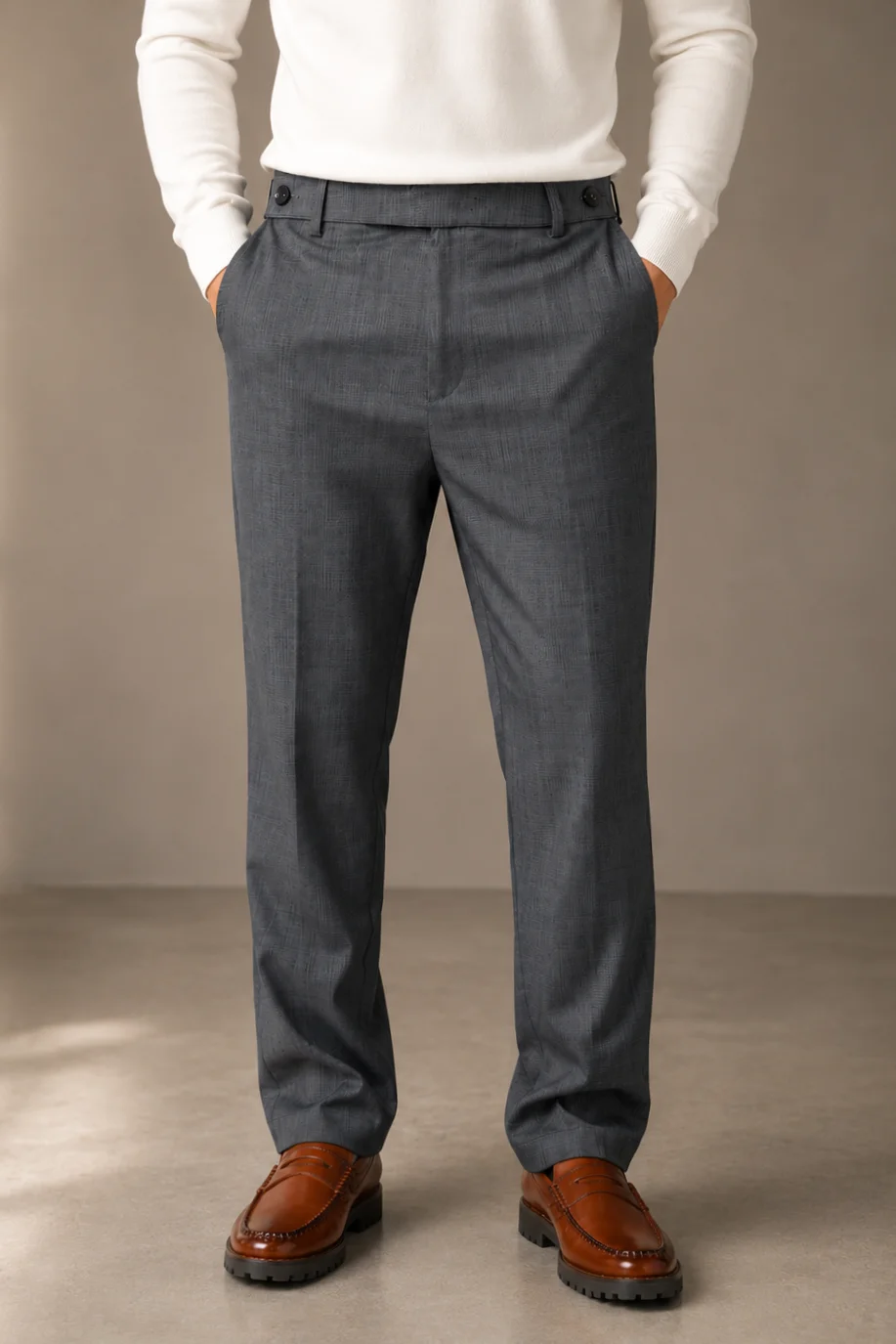 Calça Tailored Milano em Cinza escuro | definne