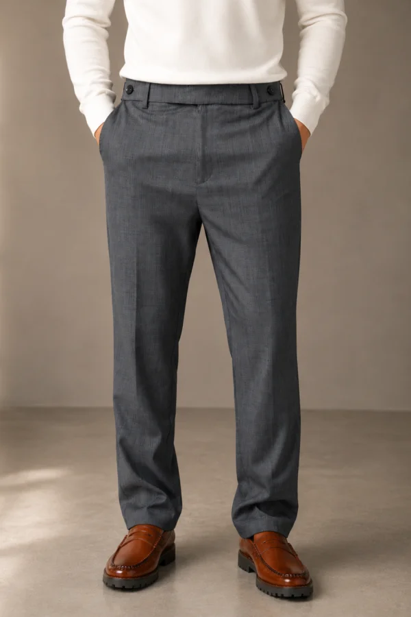 Calça Tailored Milano em Cinza escuro | definne