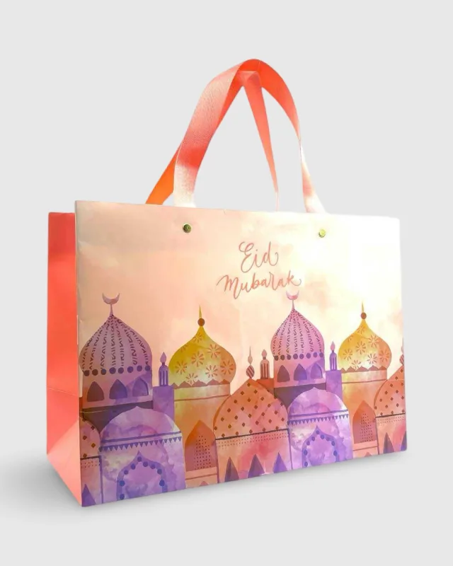 SAC EID FORMAT - MOSQUÉE ROSE (35x25x15cm) | AMCOSMETIK