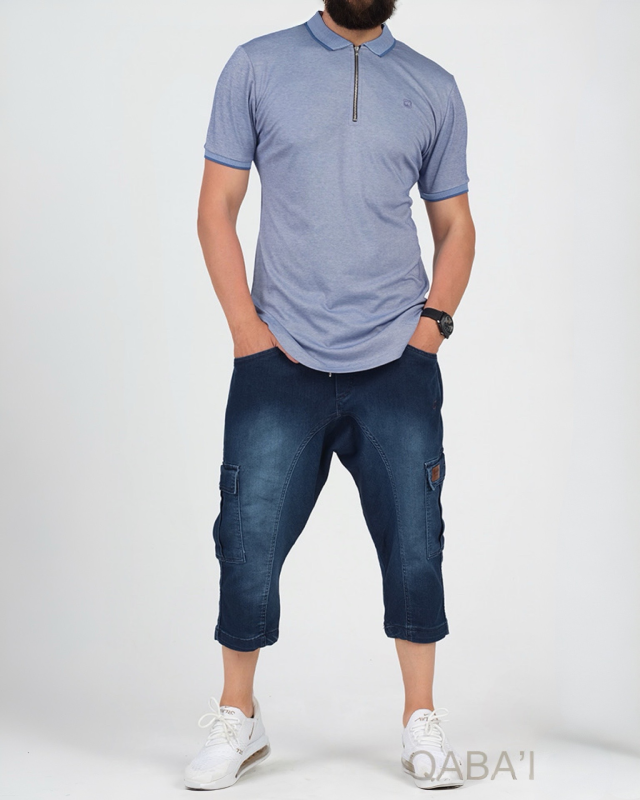 CARGO COURT JEAN STRETCH BLEU BRUT-QABA’IL | AMCOSMETIK