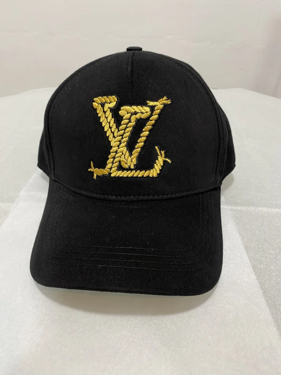 Louis Vuitton Cap Black LV Yellow | MASSIMOLUXURYOUTLET