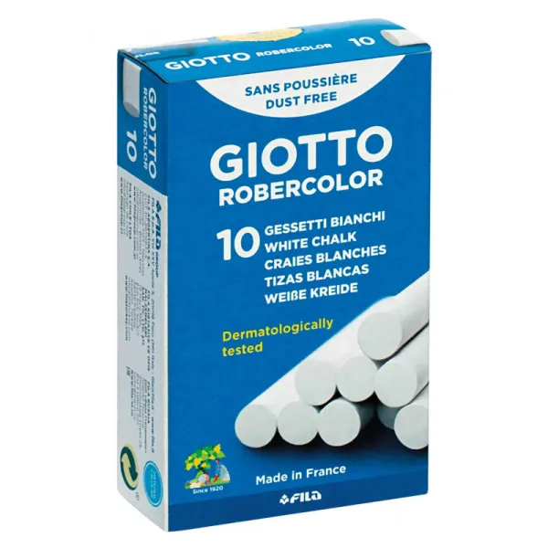 Boite de 10 craies blanche Giotto  | GX-IVOIRE SERVICE 