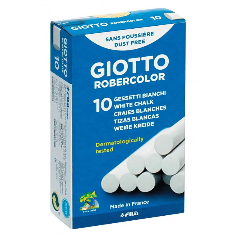Boite de 10 craies blanche Giotto  | GX-IVOIRE SERVICE 