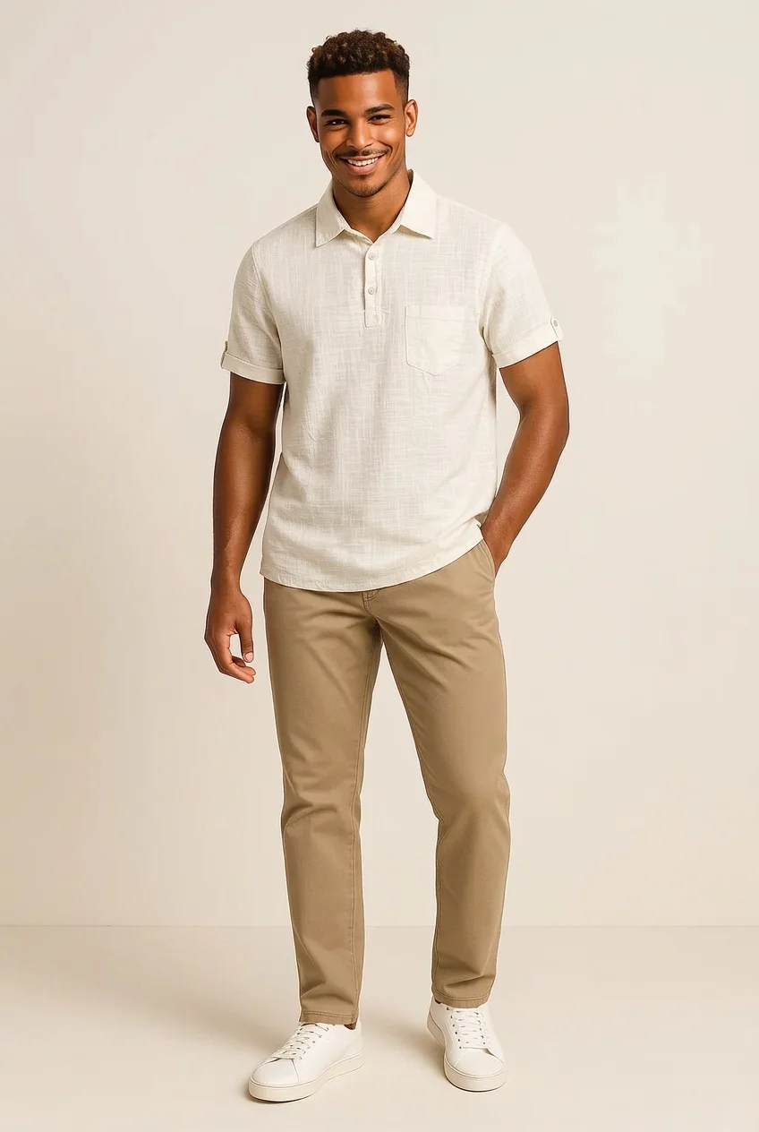 Polo Uomo Estiva con Taschino – Misto Lino e Cotone | GIMARK