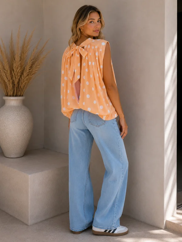 Luna Bow Blouse | Salsa Color