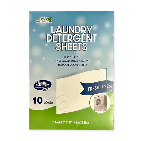 Eco Select Laundry Detergent Sheets (10count) He-safe | Home & Kitchen Delights