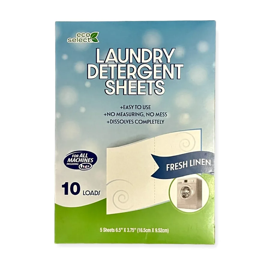 Eco Select Laundry Detergent Sheets (10count) He-safe | Home & Kitchen Delights