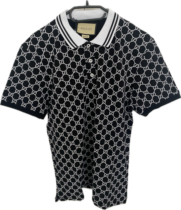 Gucci Polo Shirt Monogram Black/White | 
