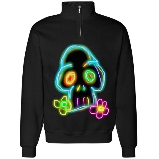 💠NFT NEON SKULL 1💠 CADET COLLAR SWEATSHIRT | 💠 ℕ𝔽𝕋 𝕄𝕖𝕣𝕔𝕙 💠🎃