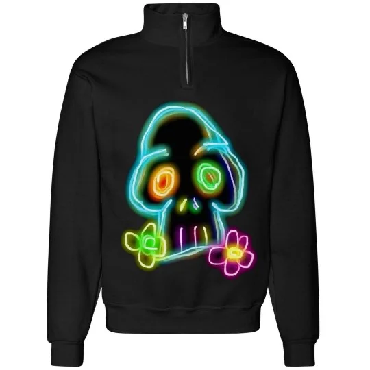 💠NFT NEON SKULL 1💠 CADET COLLAR SWEATSHIRT | 💠 ℕ𝔽𝕋 𝕄𝕖𝕣𝕔𝕙 💠