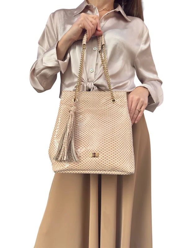 Dani Caviar Beige | Sac'ré