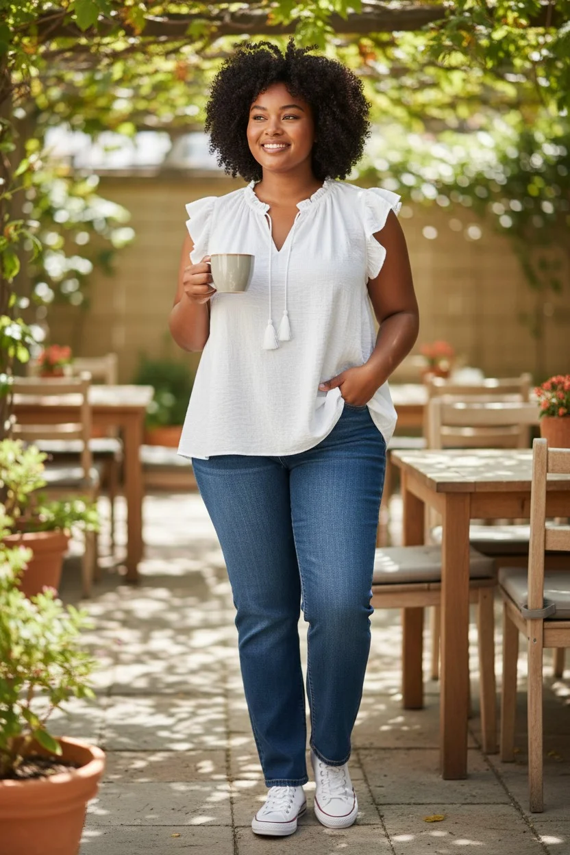 Top Blanc grande Taille | Chez Florem