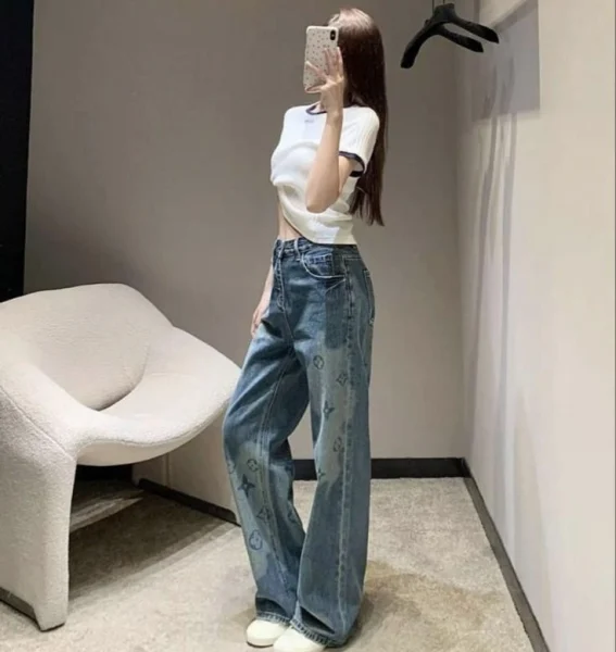 Louis Vuitton Denim Pants Women  | MASSIMOLUXURYOUTLET
