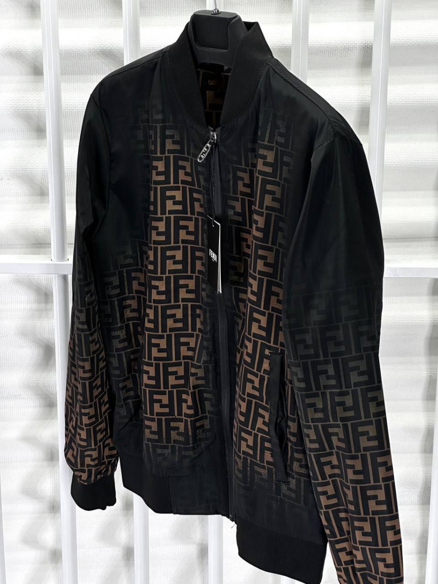 Fendi Roma Jacket Black/Brown  | MASSIMOLUXURYOUTLET
