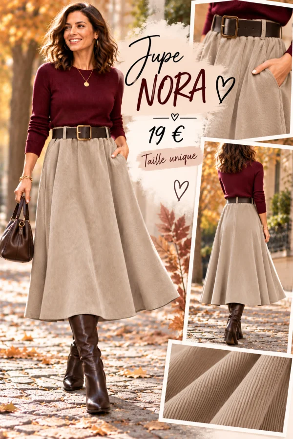 Jupe " nora" beige 36 au 44 | Les Chics Filles by Sab