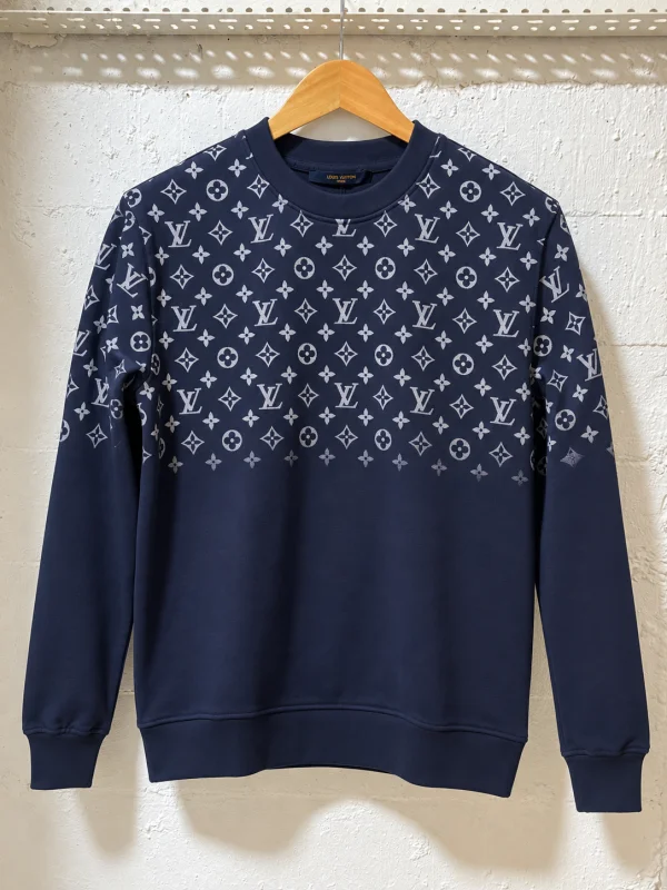 Louis Vuitton Sweatshirt Monogram Pattern  Navy Blue | 