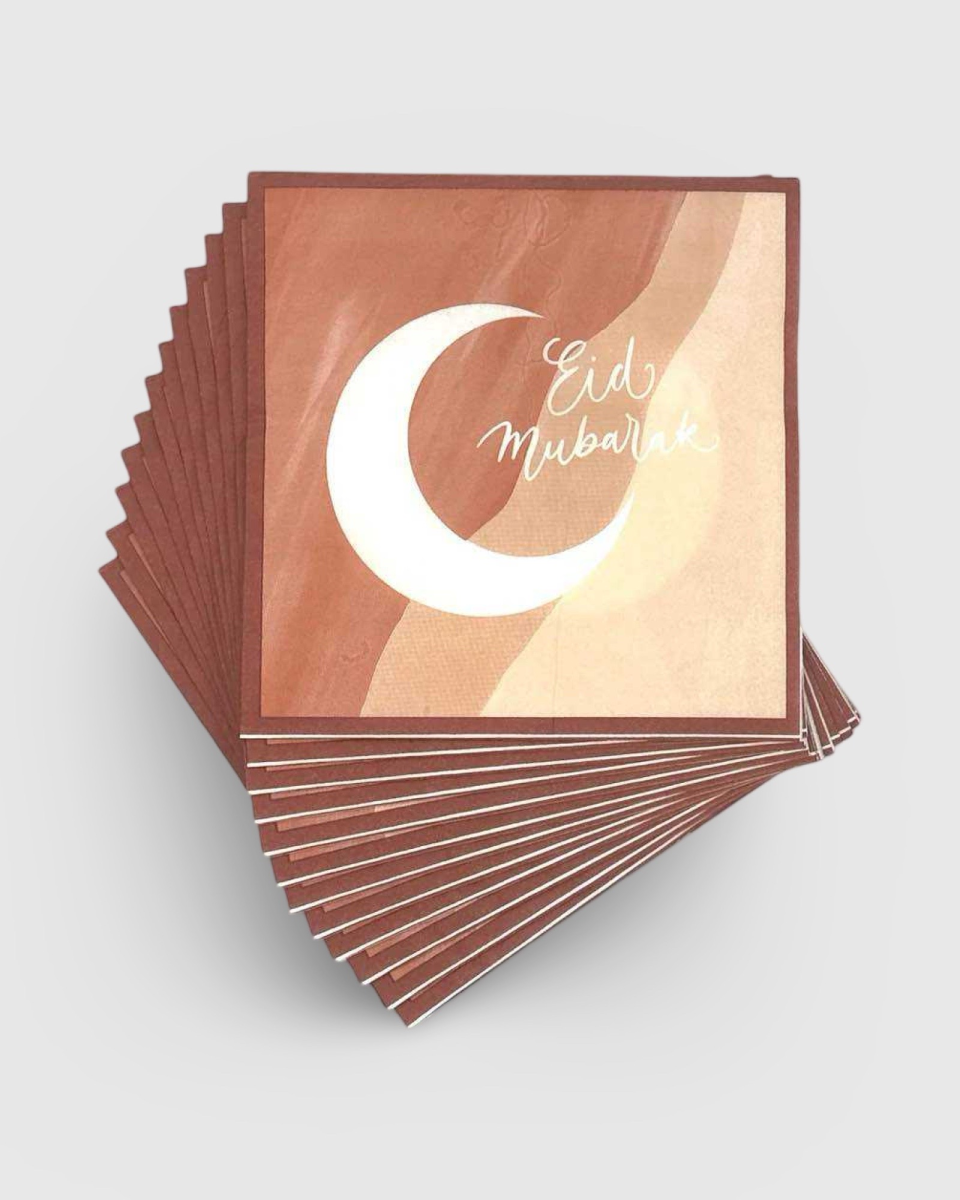LOTS 6 SERVIETTES EN PAPIER EID - LUNE & SABLE (33x33CM) | AMCOSMETIK