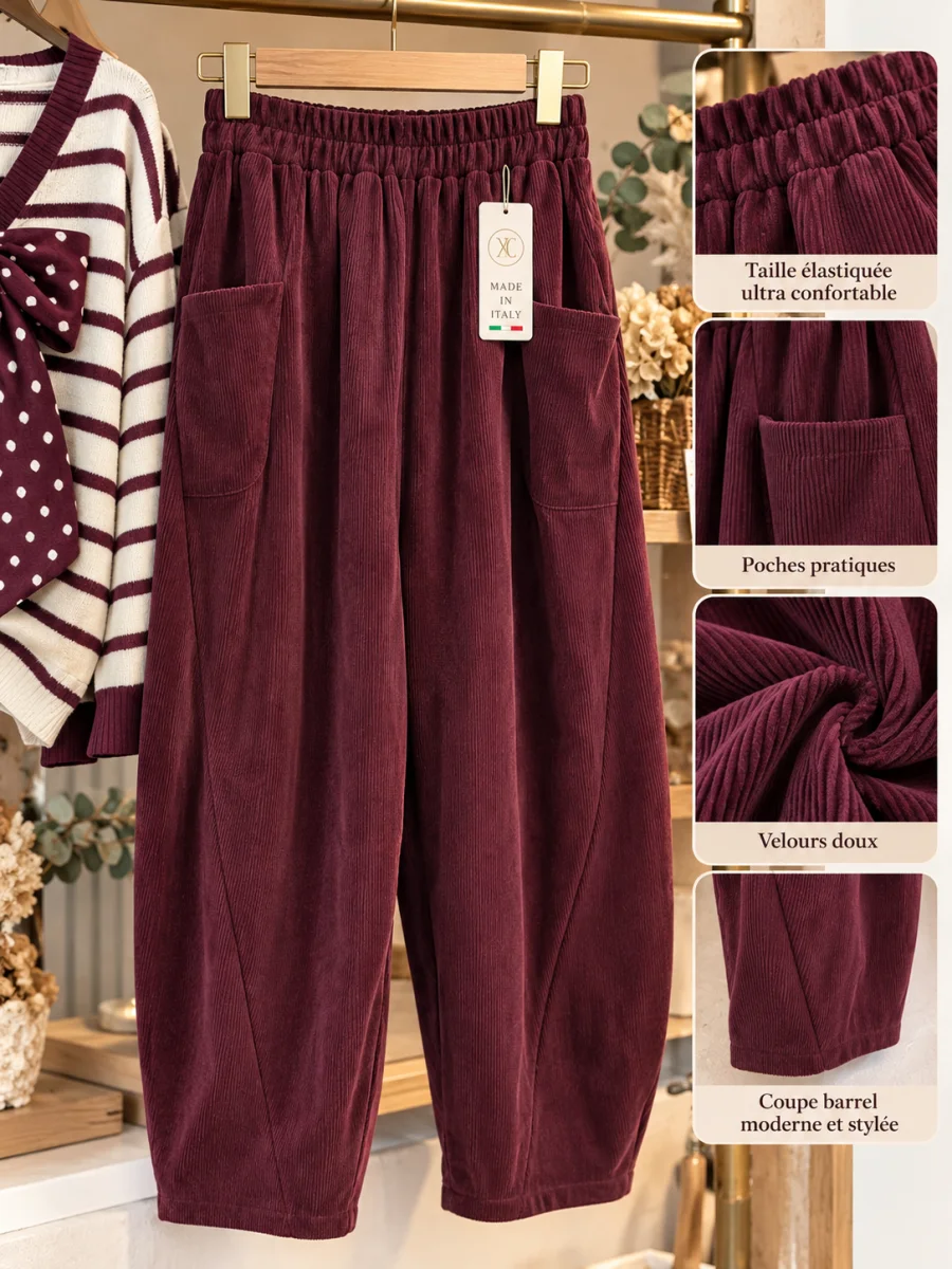 Pantalon barrel " prune" 38 au 48 | Les Chics Filles by Sab