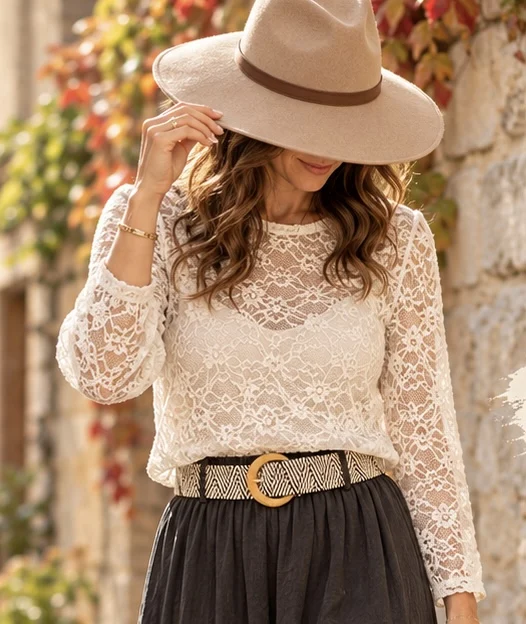 Top dentelle | Jus de coco