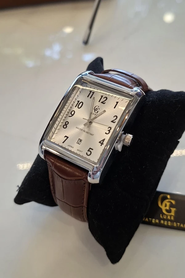 Relógio Prestige Classic Leather Brown & Silver Cod 8888 | Definne