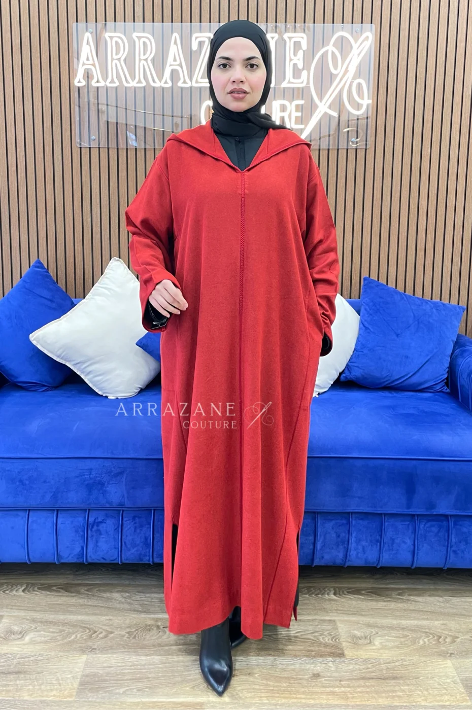 Djellaba Cachemire Brique  | CasaZaz