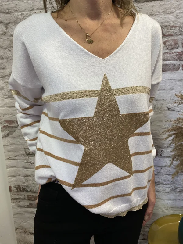 Pull rayure etoile | Jus de coco 