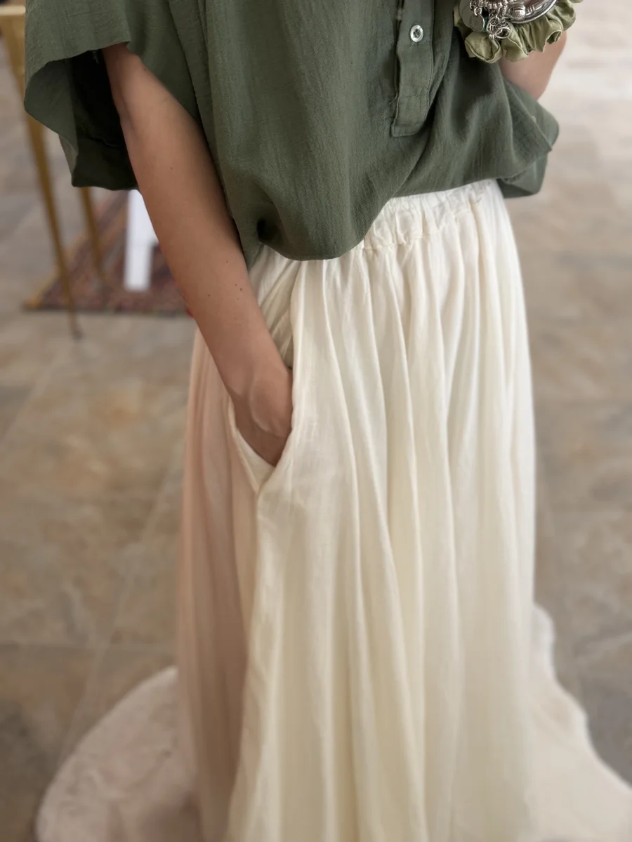 Jupe JULIE écrue  | Les bohemiennes Le Bouscat