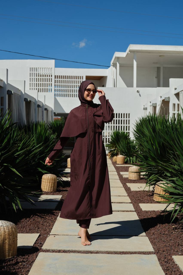 Burkini Valon Long Marron | CasaZaz