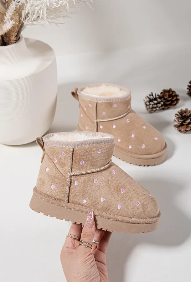 Boots fourrées cœurs  | Lena in Love 